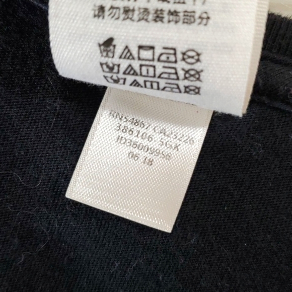 2018 Victoria's Secret PINK Sequin Rhinestone Black Red Tee Tshirt Size Small - Picture 13 of 14